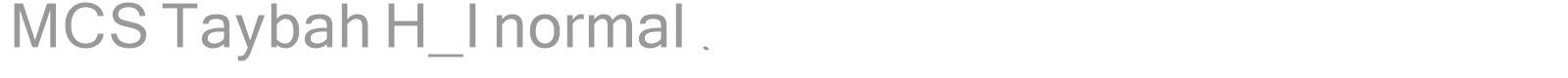 MCS Taybah H_I normal. font preview